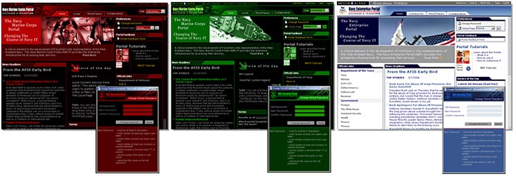 Navy Enterprise Portal Screenshot