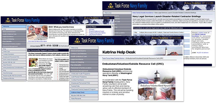 Task Force Navy Family Web Screenshot